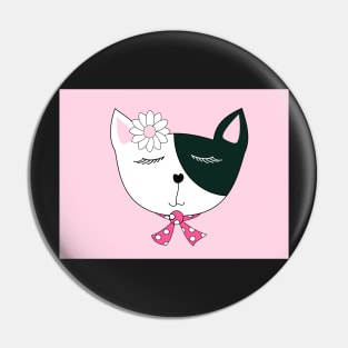 Pretty in Pink Pussy Cat Pin