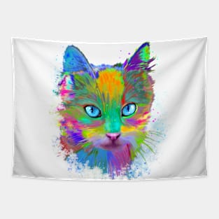 Multicolor Cat 688 Tapestry