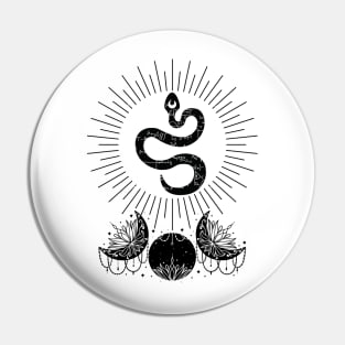 Math, Snake, and the moon Festival, Sacred Geometry, EDM Festival Gear,  Yoga, Meditation Pin