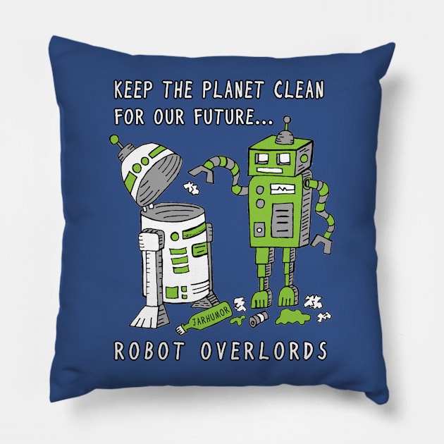 Robot Earth Pillow by jarhumor