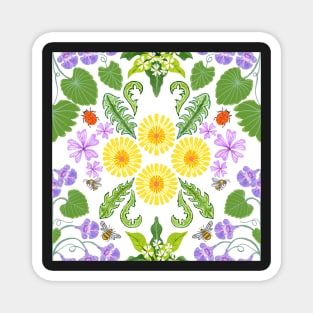 Dandelion flowers pattern Magnet