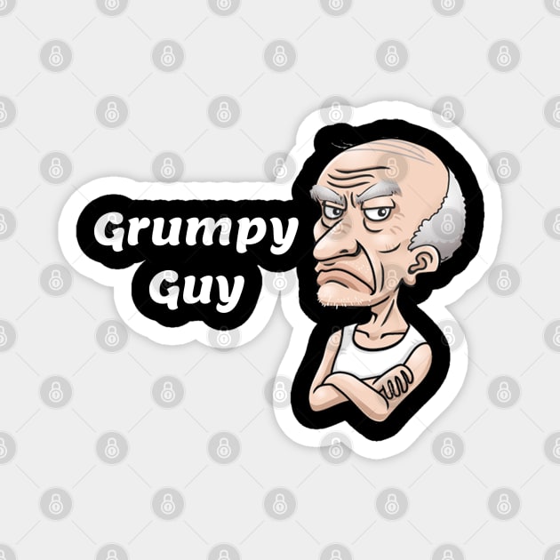 Grumpy Guy Magnet by Comic Dzyns