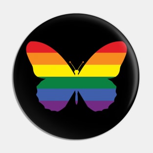 Rainbow Butterfly Pin