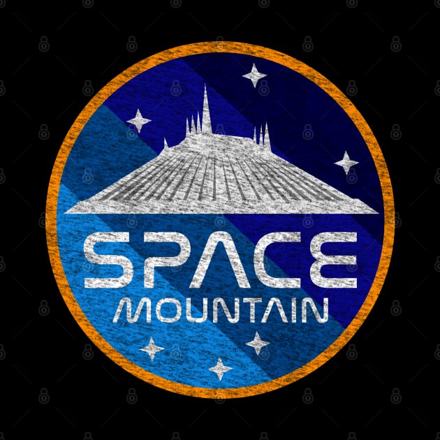 Space Mountain (distressed) by Yellow Hexagon Designs