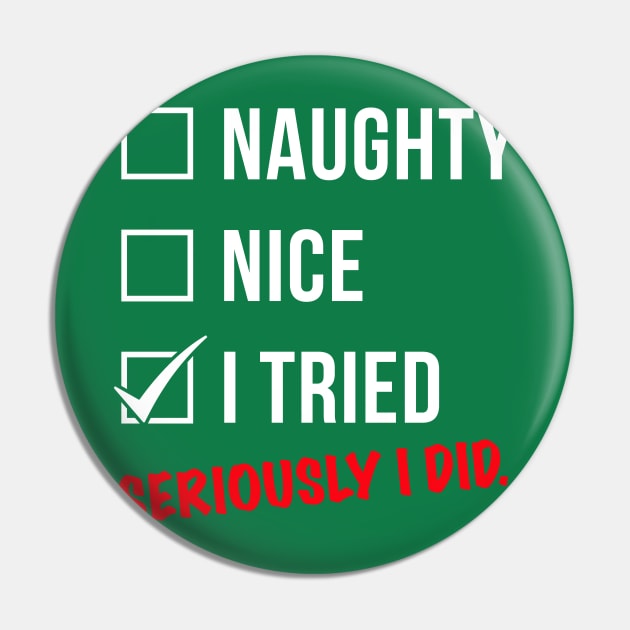 Funny Christmas Shirt Santa Clause Naughty Nice Design Pin by bashkisupply