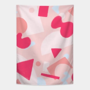 Pink Organic Shapes Tapestry