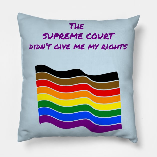 Queer Pride with Stonewall On Back Pillow by DiamondsandPhoenixFire