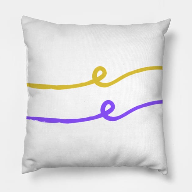 blue yellow water waves texture art Pillow by Artistic_st