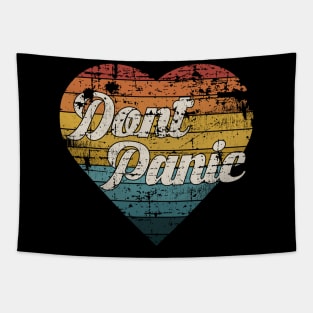 Dont Panic Retro Design Tapestry