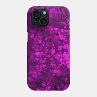 Abstract bright purple batik crushed texture print design Phone Case