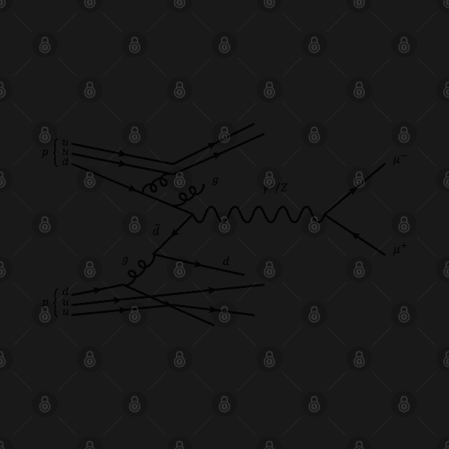 Feynman Diagram - Proton Scattering by ScienceCorner