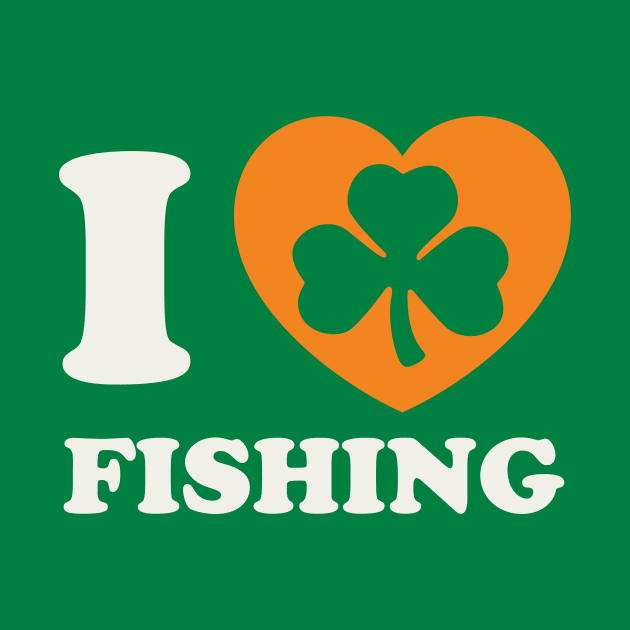 Irish Fisherman St Patricks Day Fishing Irish Pride Shamrock Heart by PodDesignShop