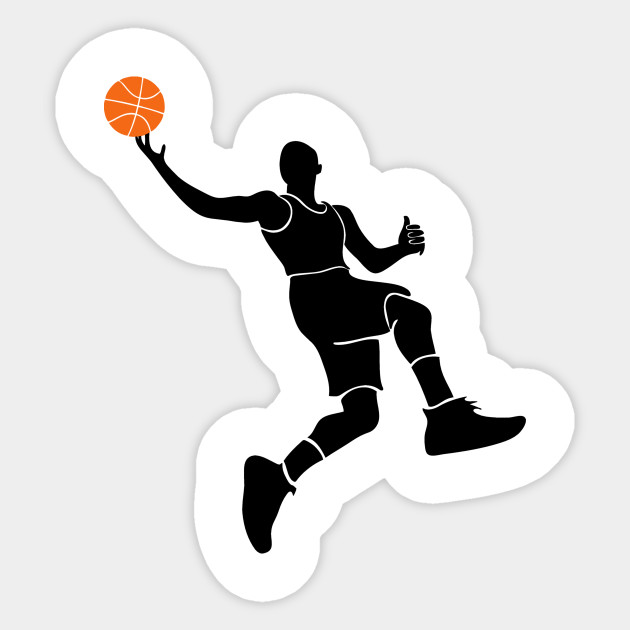 Basketball Player Silhouette Basketball Sticker Teepublic
