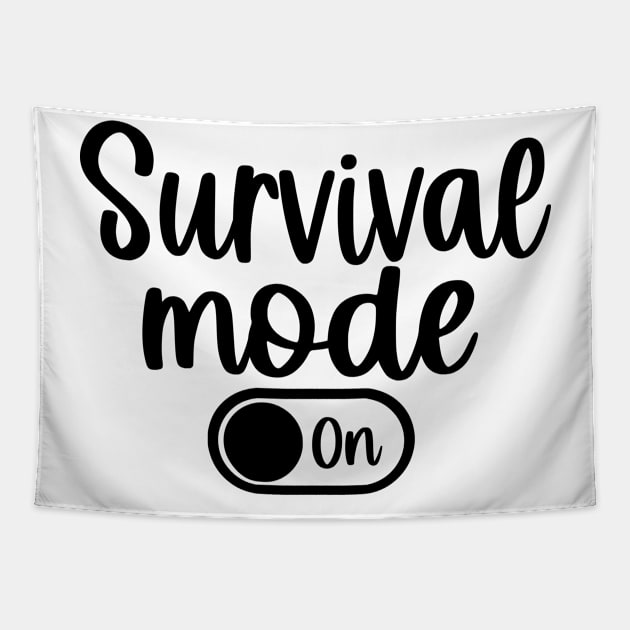 Survival Mode On Tapestry by InkyKu Design