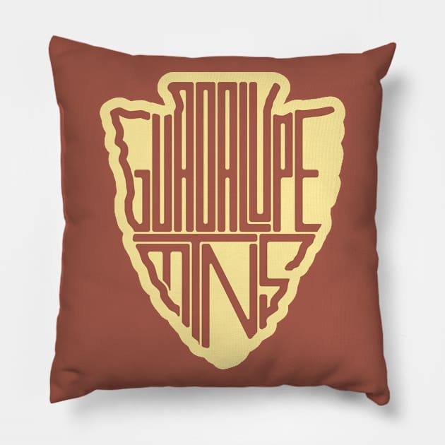Guadalupe Mountains National Park name arrowhead Pillow by nylebuss