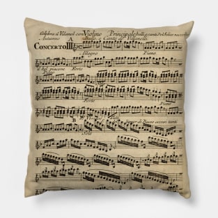 Vivaldi | Autumn | Original handwritten score by Antonio Vivaldi | The four Seasons Pillow