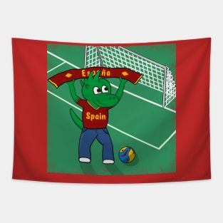 Dino Spain Football Fan Tapestry