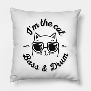 I'm the Cat with the Bass & Drum Pillow