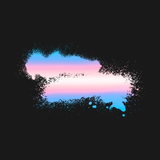 Transgender Paint Smudge Minimalism T-Shirt