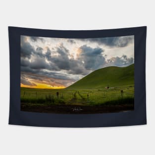 Sunset at Mount Elephant, Derrinalum, Victoria, Australia. Tapestry