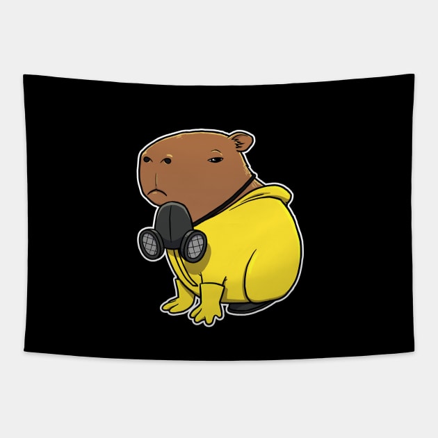 Capybara Hazmat Suit Tapestry by capydays