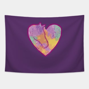 Love Horse Cute Horse Riding Equestrian Heart for Girls Who Love Horses Tapestry