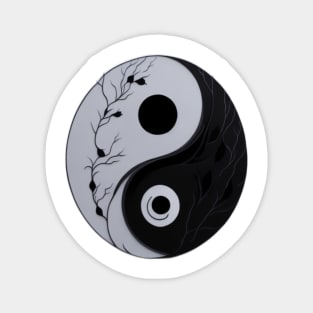 yin and yang graphic Magnet