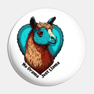 No Drama, Just Llama: Adding Playful Charm to Your Day with Cute Heart and Llama Pin