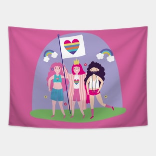 LGBT parade flag, pride symbol Tapestry