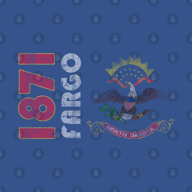 Vintage Fargo North Dakota Flag Home Love by E