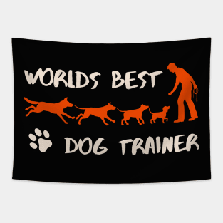 World Best Dog Trainer print Tapestry