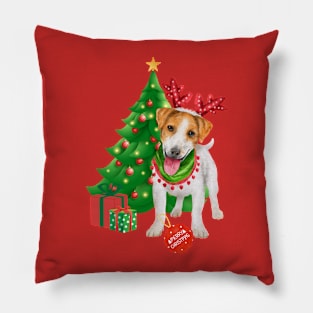 Christmas Jack Russell Pillow