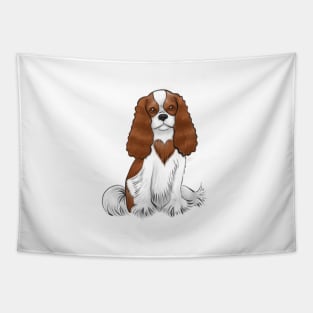 Cavalier King Charles Spaniel - Blenheim with a heart marking Tapestry