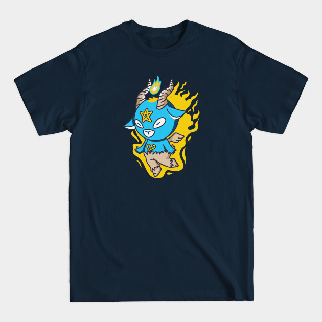 Discover Cute Fiery Baphomet Goat God Cartoon - Baphomet Goat - T-Shirt
