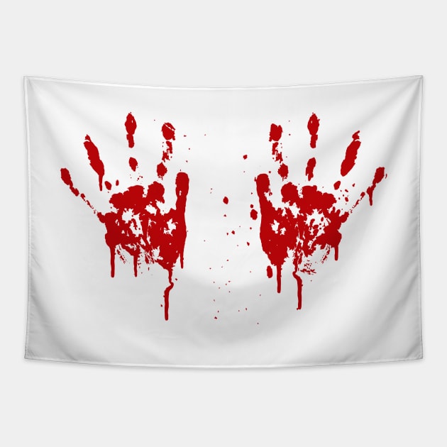 Bloody hands boobs Tapestry by LaundryFactory