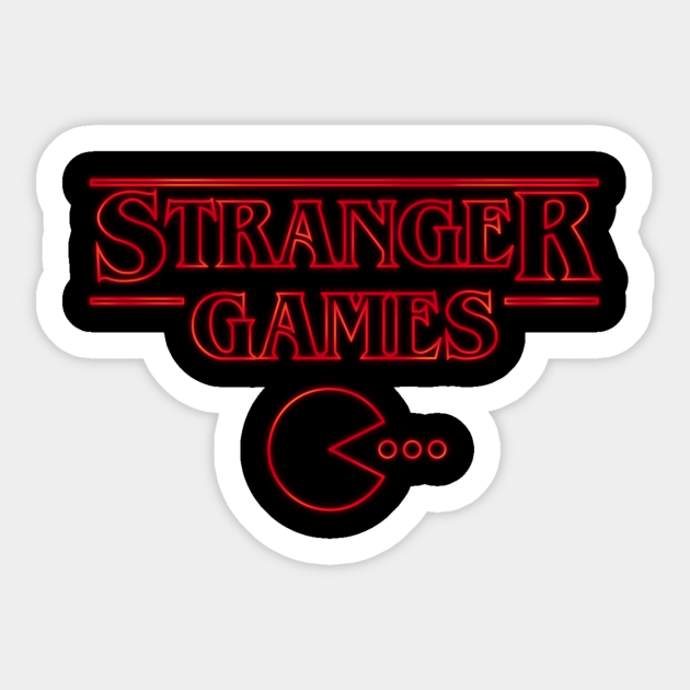 stranger games stranger things sticker teepublic