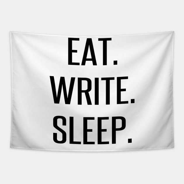 Eat. Write. Sleep. Tapestry by AlienClownThings