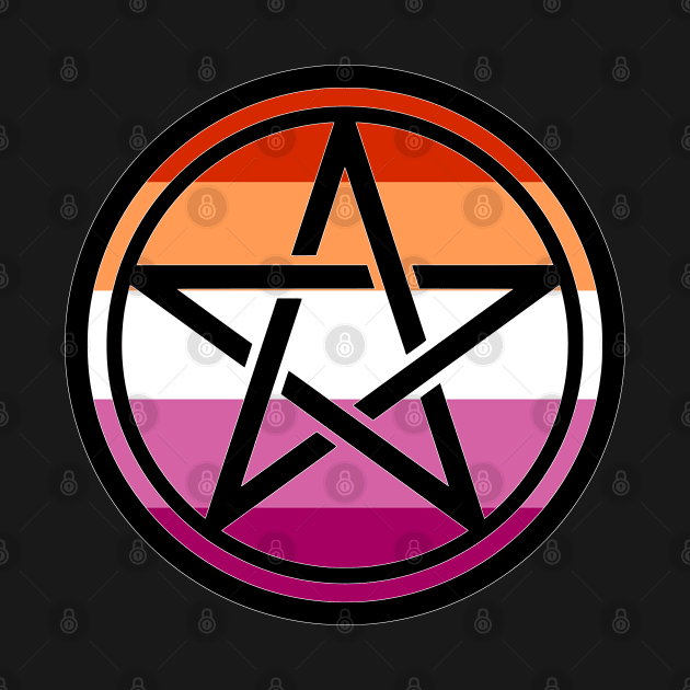 Large Print Pentacle LGBT Flag Lesbian Pride by aaallsmiles