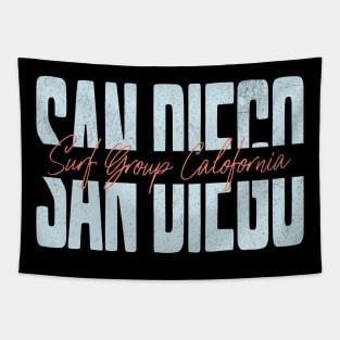 San Diego Surfing Group SD Waves Tapestry