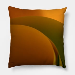 Lumina Green Road - Colorful Pop Abstract Yellow Orange and Green Lines Pillow