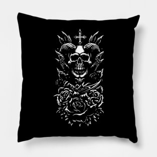 skull tattoo design Pillow