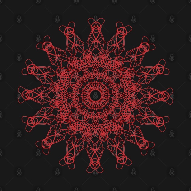 Red Mandala 003 by AdiDsgn