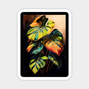Philodendron plant art Magnet