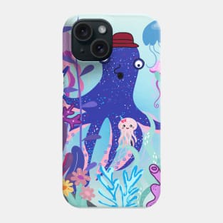 octopus illustration Phone Case