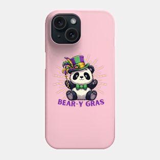 Mardi Gras black and white panda Phone Case