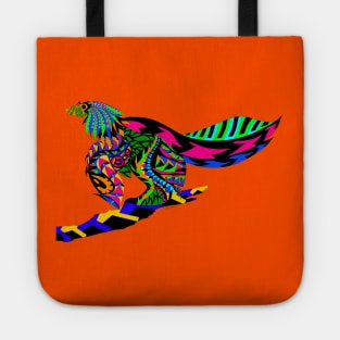 dinosaur in rainbow wings ecopop Tote