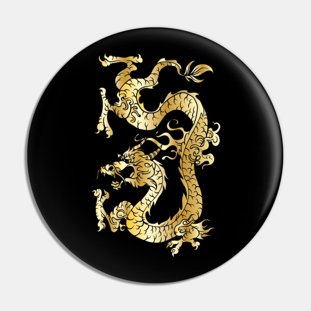 Gold Dragon 07 Pin by Verboten