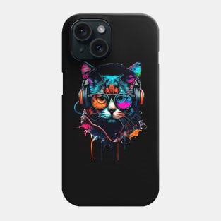 Music lover cool cat Phone Case