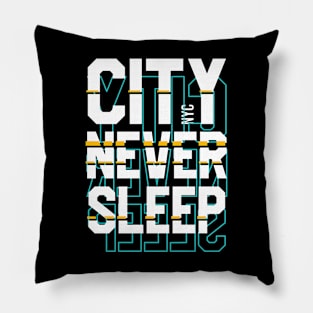 City never sleep NYC Pillow