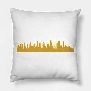 Golden Chicago Pillow